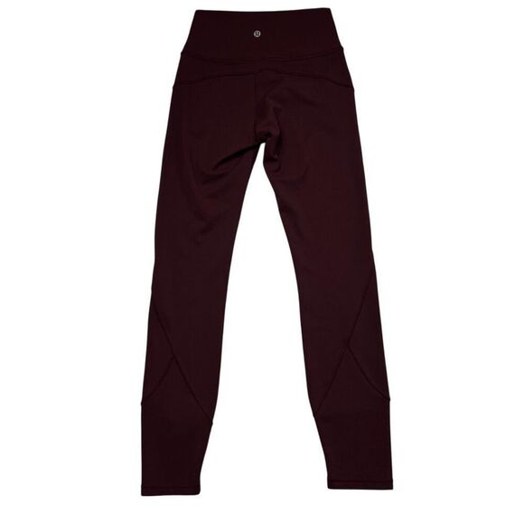 Lululemon In Movement 7/8 Tight Everlux 25" Inseam Garnet Size 4 - Picture 2 of 5